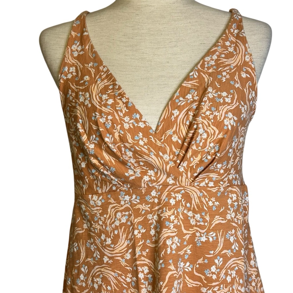 Patagonia Amber Dawn Dress Hillside‎ Trails Toasted Peach Sundress NWT Large - Picture 3 of 13